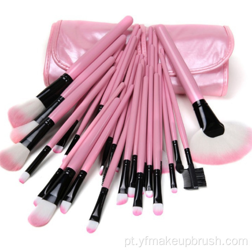 Wholesale pincel de maquiagem de marca particular conjunto rosa